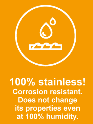 100% stainless