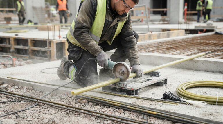Klaasfiiberarmatuuri lõikamine ja ühendamine paigaldamisel